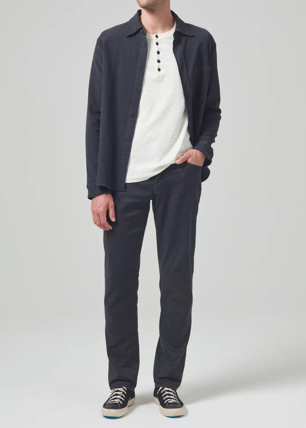 Gage Slim Straight Stretch Linen Pant