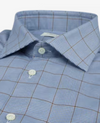 Dark Blue Checked Twill Shirt