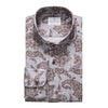 Grey with Brown Paisley Sport Shirt