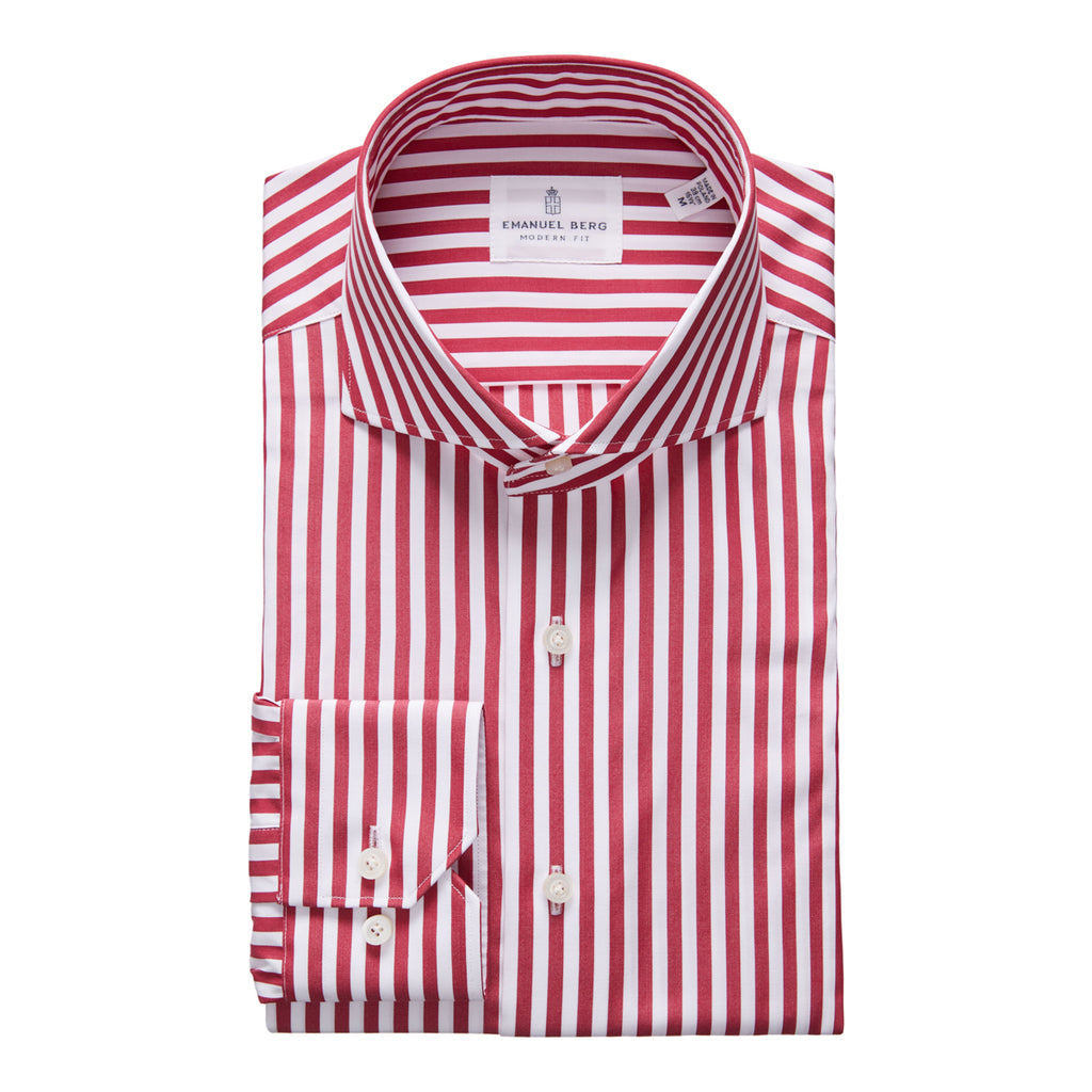 Red striped dress shirt on sale