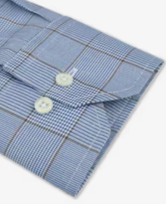 Dark Blue Checked Twill Shirt