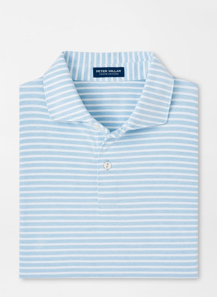 Albatross Stripe Cotton Blend Piqué Polo