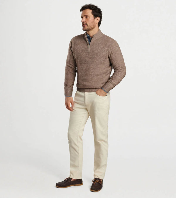 Crescent Texture Quarter-Zip Sweater