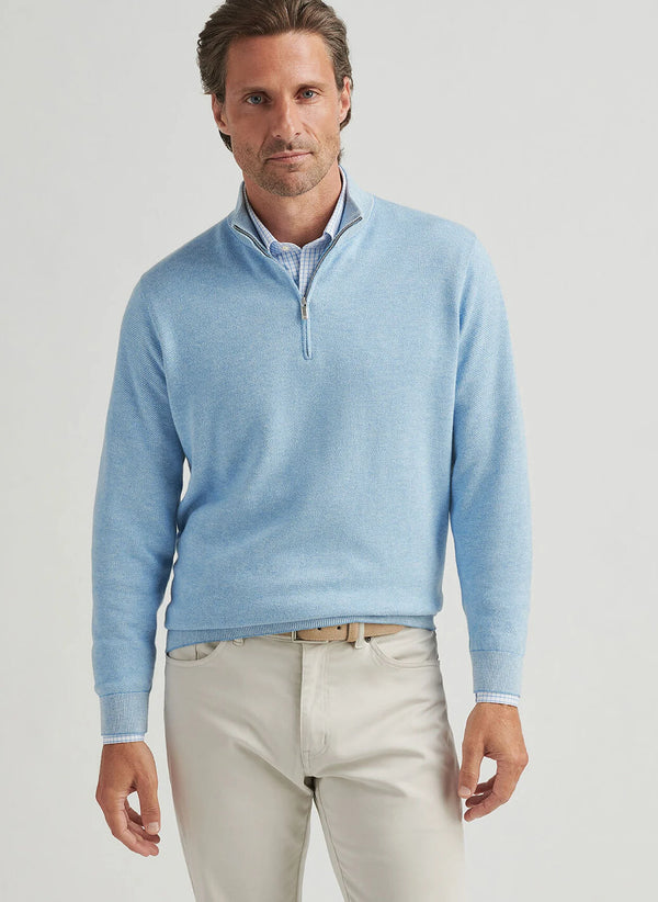 Coolspun Birdseye Quarter-Zip Sweater