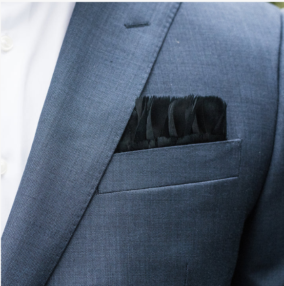 Obsidian Pocket Square