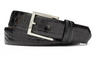 Glazed Crocodile Belt with Nickel Buckle