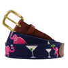 Elephant Martini Needlepoint Belt