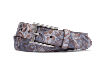 W. Kleinberg Exotic Python & Leather Wide Belt in shops Bold Red