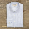 Navy and White Check Dress Shirt